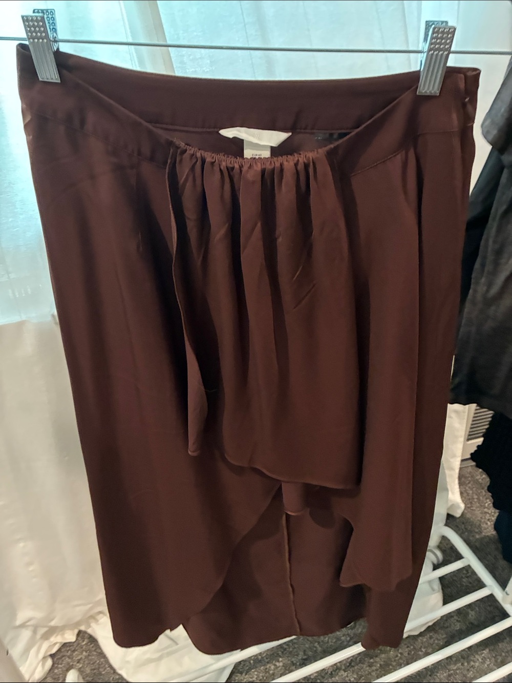 H&M Brown High-Low Draped Women's Skirt